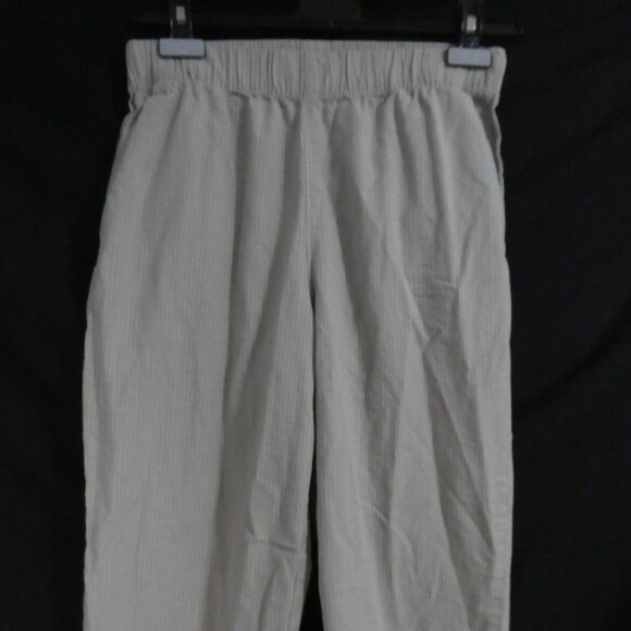 UNIQLO | medium | Striped Cotton Pajama - Loungewear Pants W/ Front Pockets - Picture 6 of 16